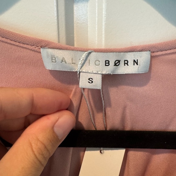 NWT Baltic Born Blush Pink Lydia VNeck Long Sleeve Maxi Dress Women Size Small - Picture 3 of 9